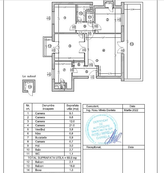 Apartament 4 camere, terasa 19 mp, Universitate, 0% comision