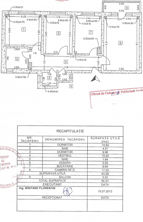 Apartament 3 camere, decomandat, 2 bai, langa Scoala 97